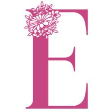e flower letter