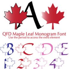 qfd maple leaf monogram font