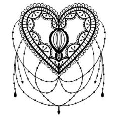 fancy heart mandala
