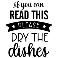 tea towel dry the dishes