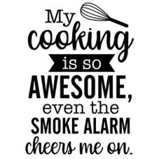 tea towel cooking smoke alarm