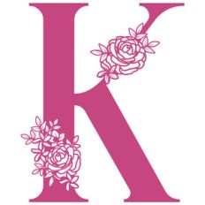 k flower letter