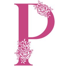 p flower letter