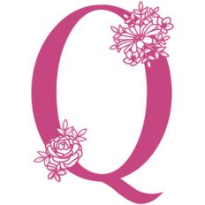 q flower letter