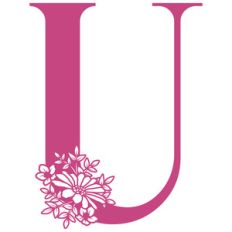u flower letter