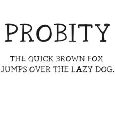 cg probity font