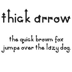 cg thick arrow font