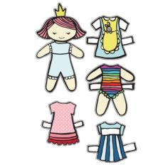princess ava paper doll set