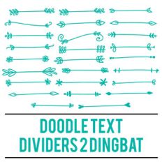 doodle text dividers 2 dingbat