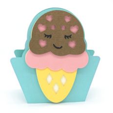 ice cream cone and hearts box