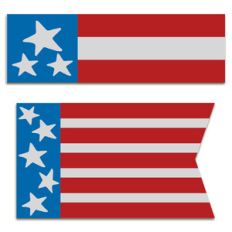 flag rectangle set