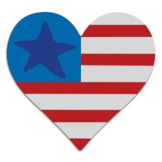 flag with single heart