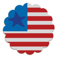 scallop circle flag