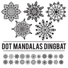 dot mandalas dingbat font