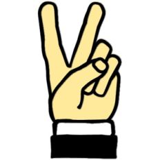 hand: peace sign