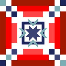 americana stripey barn quilt