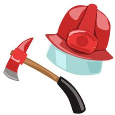 firefighter hat and axe