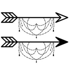 mandala beaded arrows set