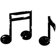 music notes: grunge