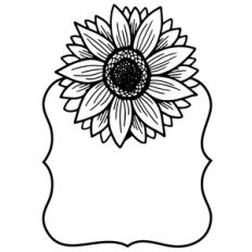 sunflower fancy label frame
