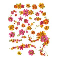hot colors floral planner stickers