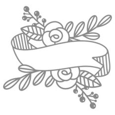 floral monogram banner