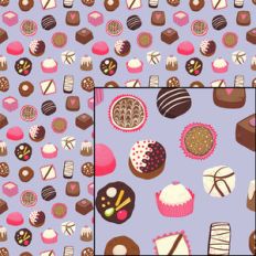 chocolates seamless pattern