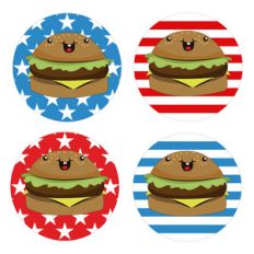 burger stickers