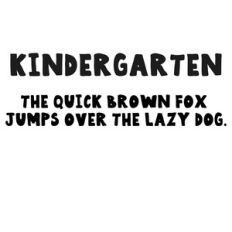 cg kindergarten font