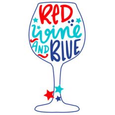red, wine and blue