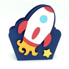 rocket in space box