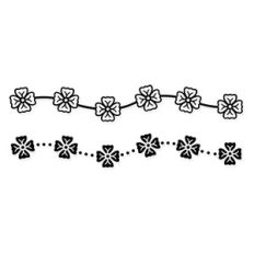 flowers in a line