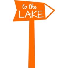 to the lake sign