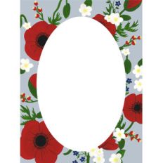 4th of july floral frame