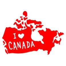 i love canada country silhouette