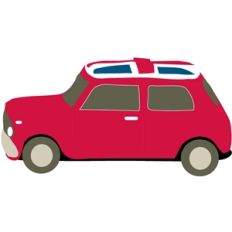 union jack mini car