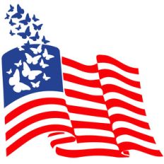 butterfly flag