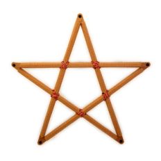 star five point 3d sticks wreath