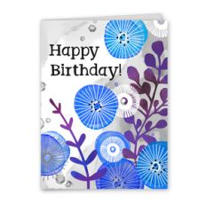 happy birthday watercolor floral card