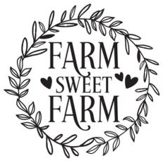 farm sweet farm leafy wreath
