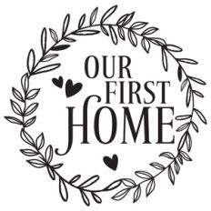 our first home leafy wreath