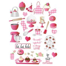 baking-themed planner stickers