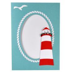 lighthouse summer beach frame with stand