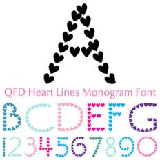 qfd heart lines monogram font