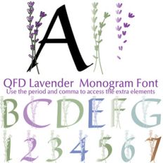 qfd lavender monogram font