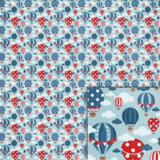 patriotic hot air balloons background paper