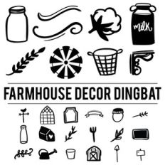 farmhouse decor dingbat font