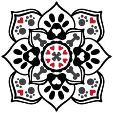 dog print mandala