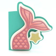 mermaid tail and star card