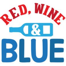 red wine and blue